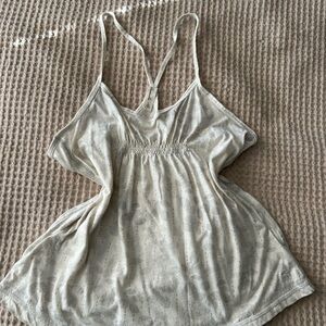 Y2K Abercrombie & Fitch Floral Cream Tank Top